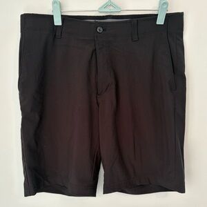 Men's Black Flat Front Shorts